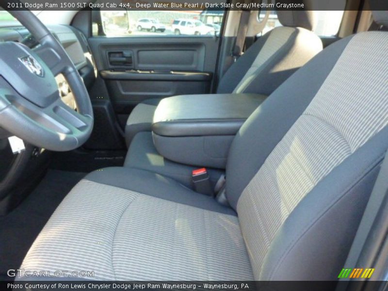 Deep Water Blue Pearl / Dark Slate Gray/Medium Graystone 2011 Dodge Ram 1500 SLT Quad Cab 4x4