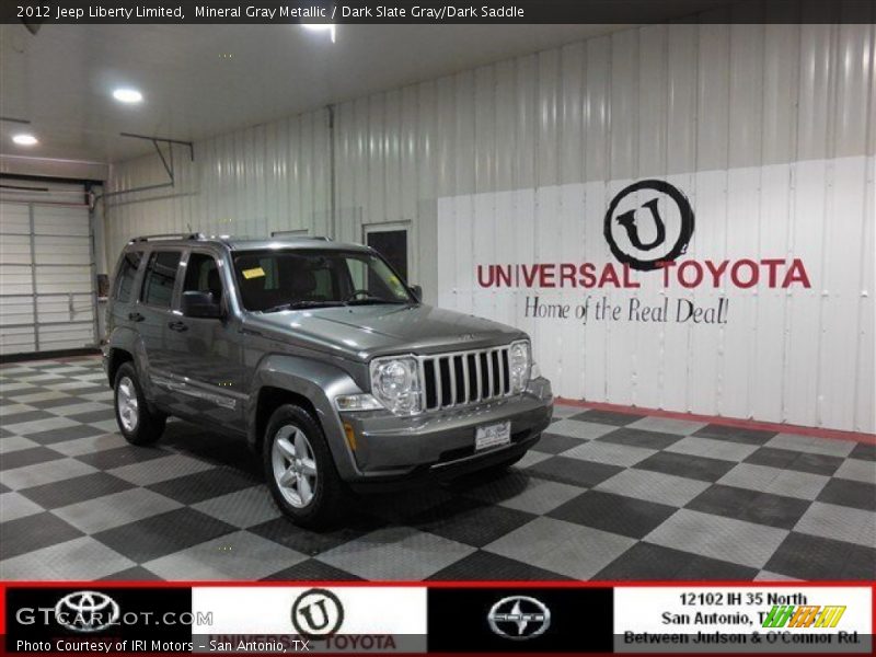Mineral Gray Metallic / Dark Slate Gray/Dark Saddle 2012 Jeep Liberty Limited