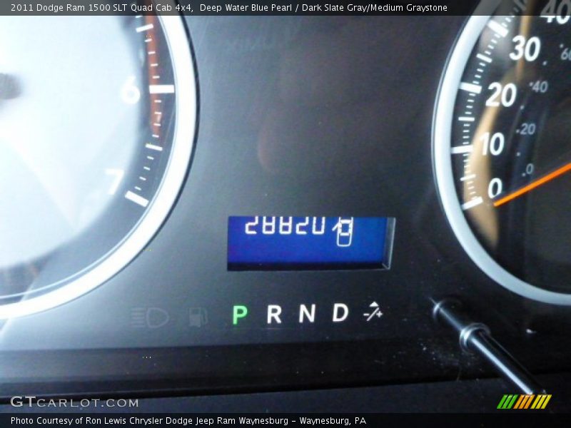 Deep Water Blue Pearl / Dark Slate Gray/Medium Graystone 2011 Dodge Ram 1500 SLT Quad Cab 4x4