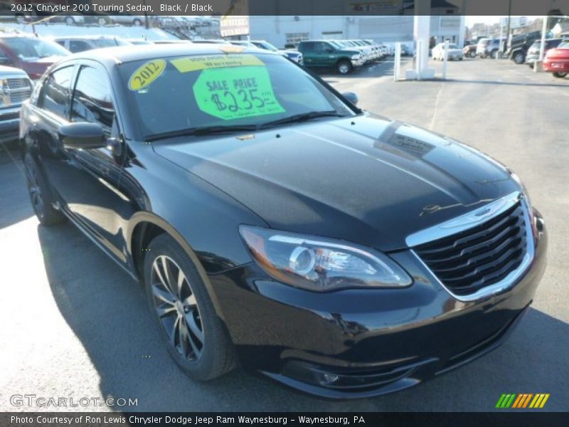 Black / Black 2012 Chrysler 200 Touring Sedan
