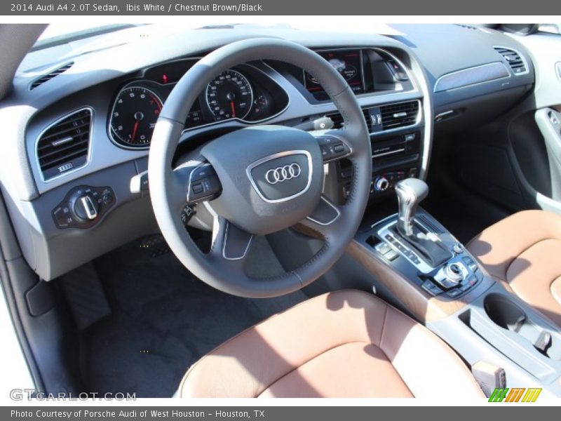 Ibis White / Chestnut Brown/Black 2014 Audi A4 2.0T Sedan