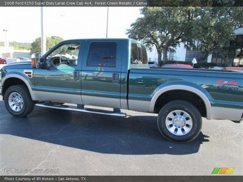 Forest Green Metallic / Camel 2008 Ford F250 Super Duty Lariat Crew Cab 4x4