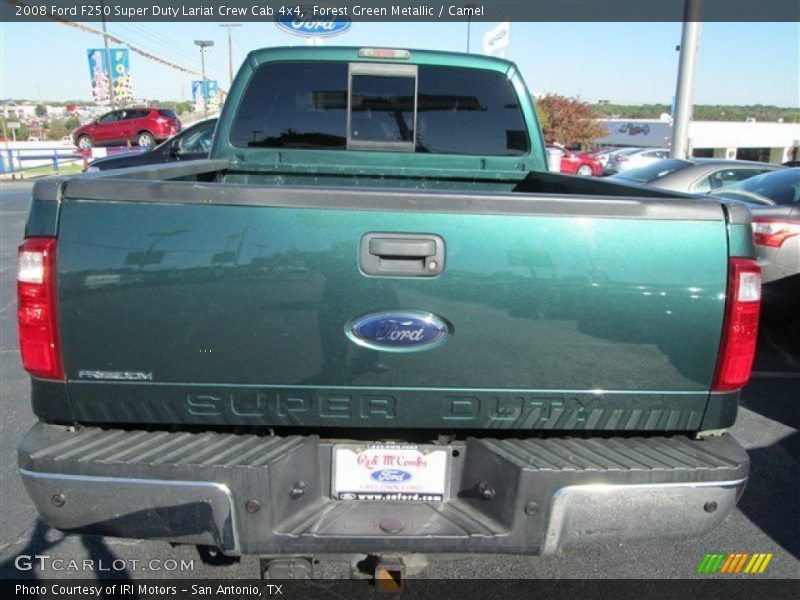 Forest Green Metallic / Camel 2008 Ford F250 Super Duty Lariat Crew Cab 4x4