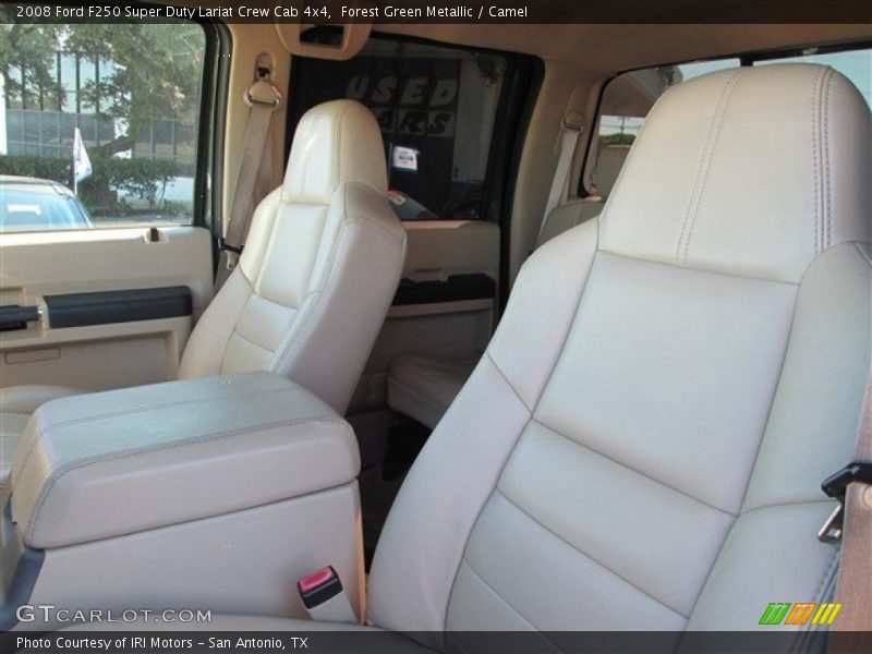 Forest Green Metallic / Camel 2008 Ford F250 Super Duty Lariat Crew Cab 4x4