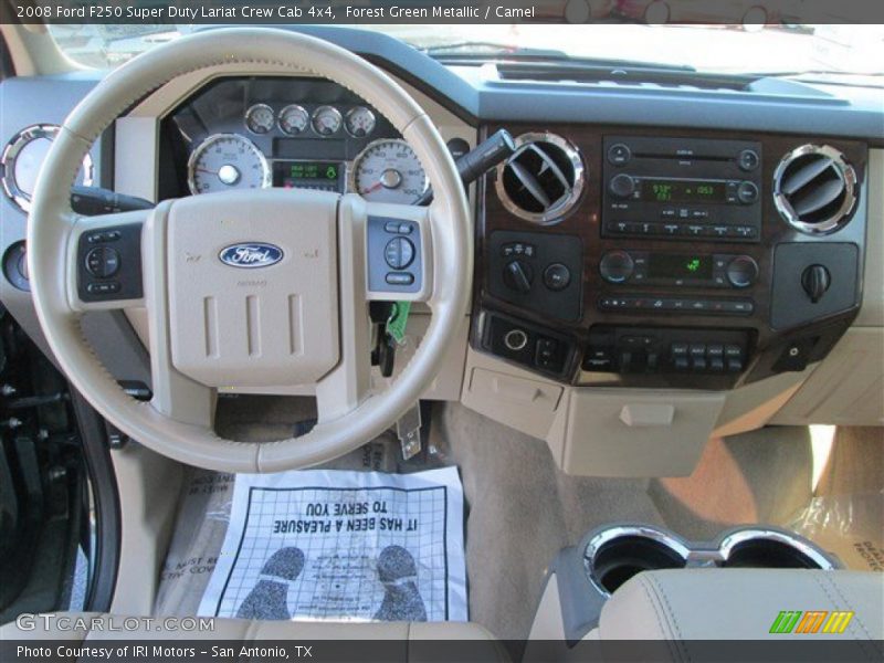 Forest Green Metallic / Camel 2008 Ford F250 Super Duty Lariat Crew Cab 4x4