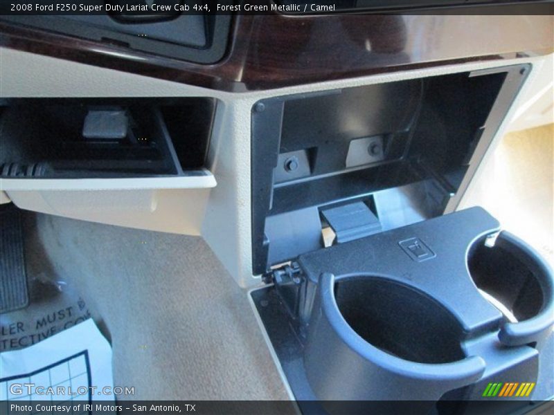 Forest Green Metallic / Camel 2008 Ford F250 Super Duty Lariat Crew Cab 4x4
