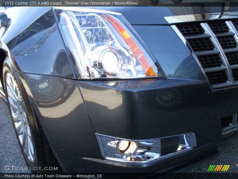 Thunder Gray ChromaFlair / Ebony/Ebony 2012 Cadillac CTS 4 AWD Coupe