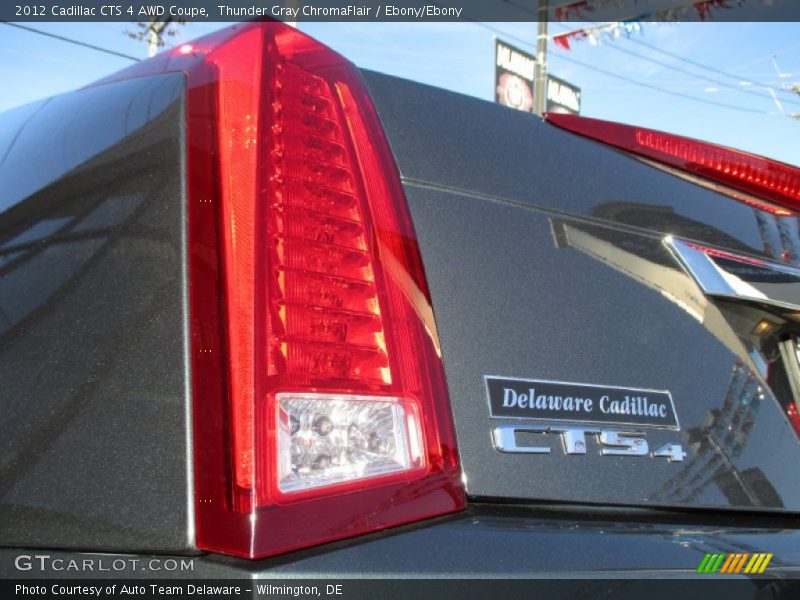 Thunder Gray ChromaFlair / Ebony/Ebony 2012 Cadillac CTS 4 AWD Coupe