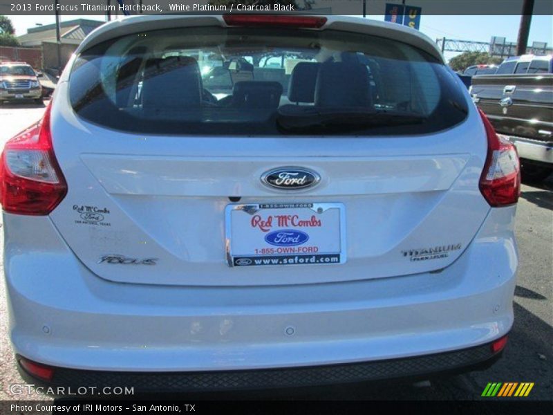 White Platinum / Charcoal Black 2013 Ford Focus Titanium Hatchback