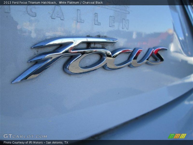 White Platinum / Charcoal Black 2013 Ford Focus Titanium Hatchback