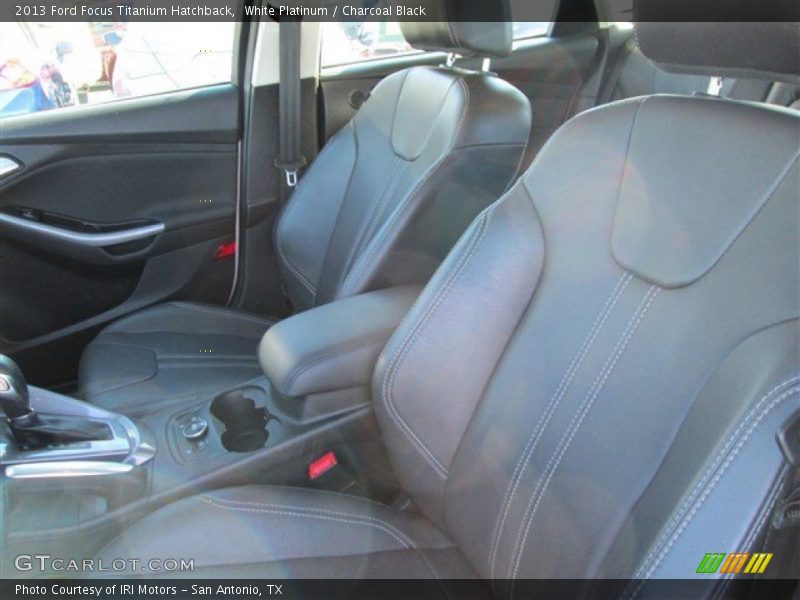 White Platinum / Charcoal Black 2013 Ford Focus Titanium Hatchback