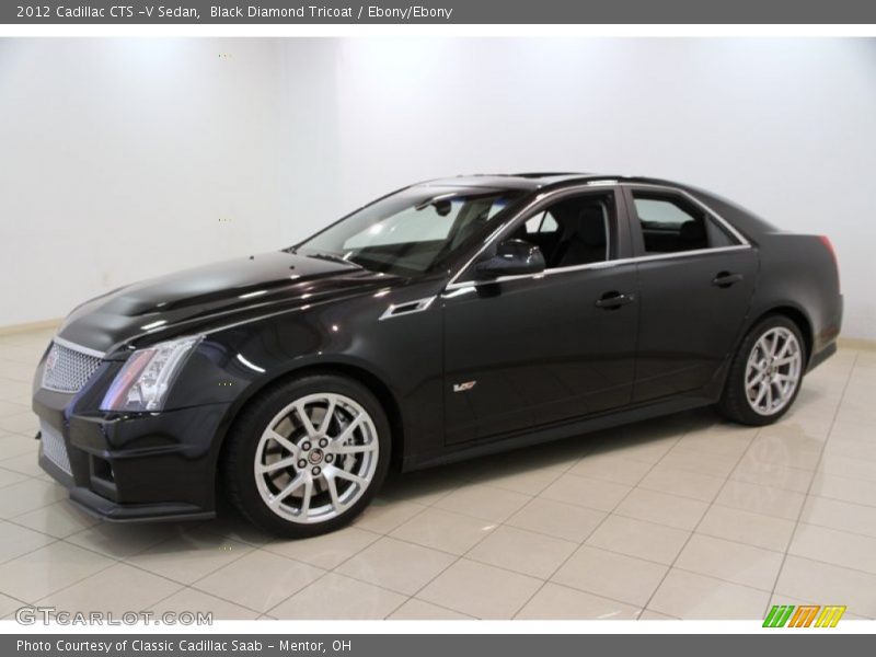 Black Diamond Tricoat / Ebony/Ebony 2012 Cadillac CTS -V Sedan