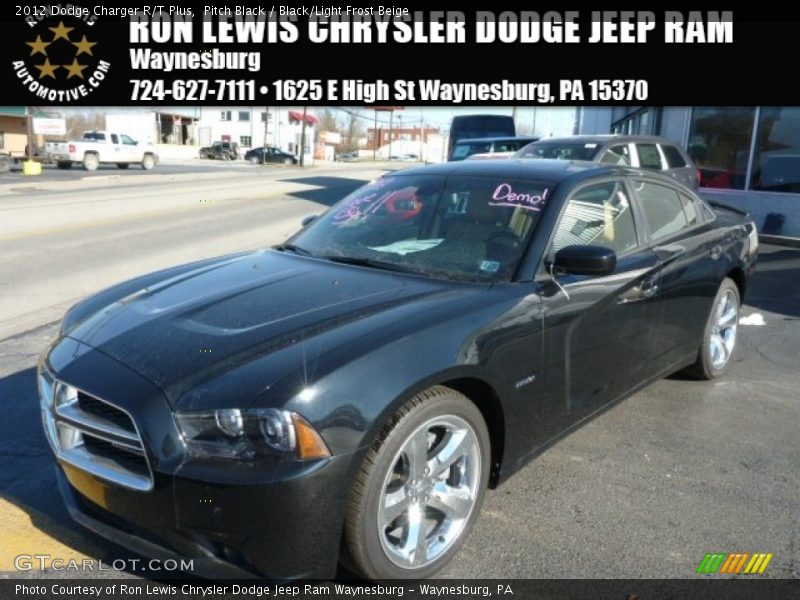 Pitch Black / Black/Light Frost Beige 2012 Dodge Charger R/T Plus