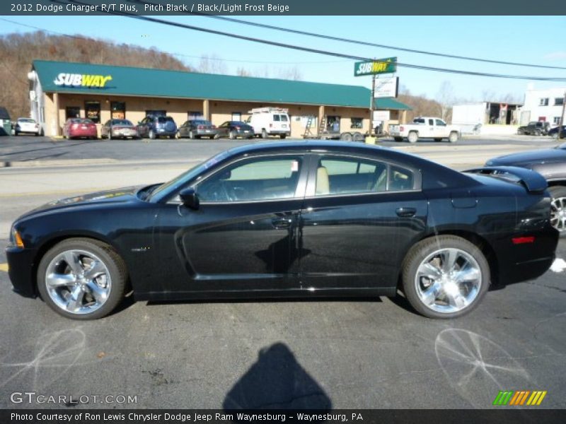 Pitch Black / Black/Light Frost Beige 2012 Dodge Charger R/T Plus