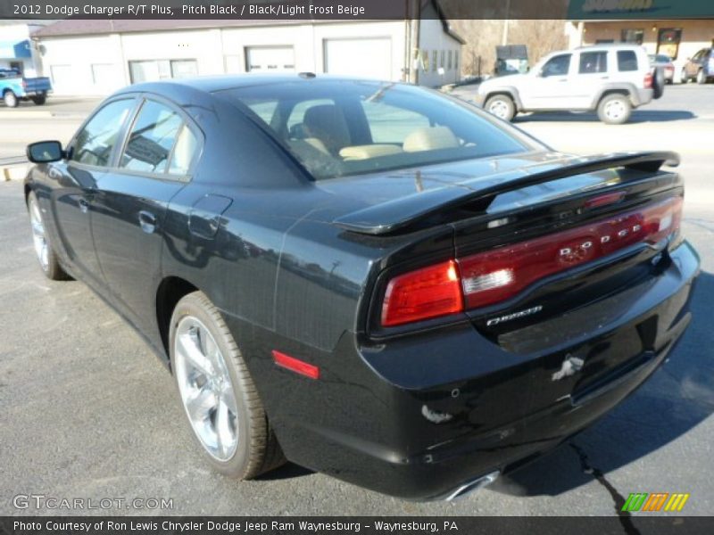 Pitch Black / Black/Light Frost Beige 2012 Dodge Charger R/T Plus
