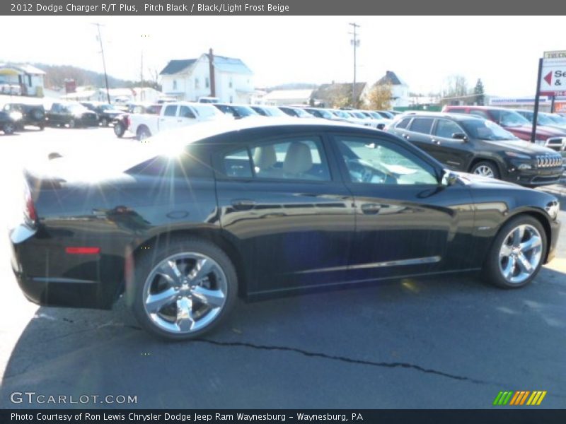 Pitch Black / Black/Light Frost Beige 2012 Dodge Charger R/T Plus