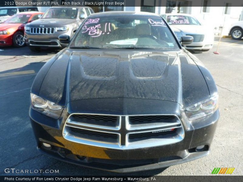 Pitch Black / Black/Light Frost Beige 2012 Dodge Charger R/T Plus