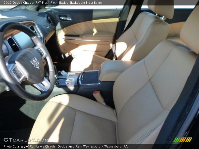 Pitch Black / Black/Light Frost Beige 2012 Dodge Charger R/T Plus