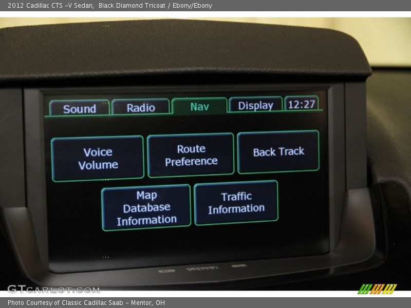 Black Diamond Tricoat / Ebony/Ebony 2012 Cadillac CTS -V Sedan