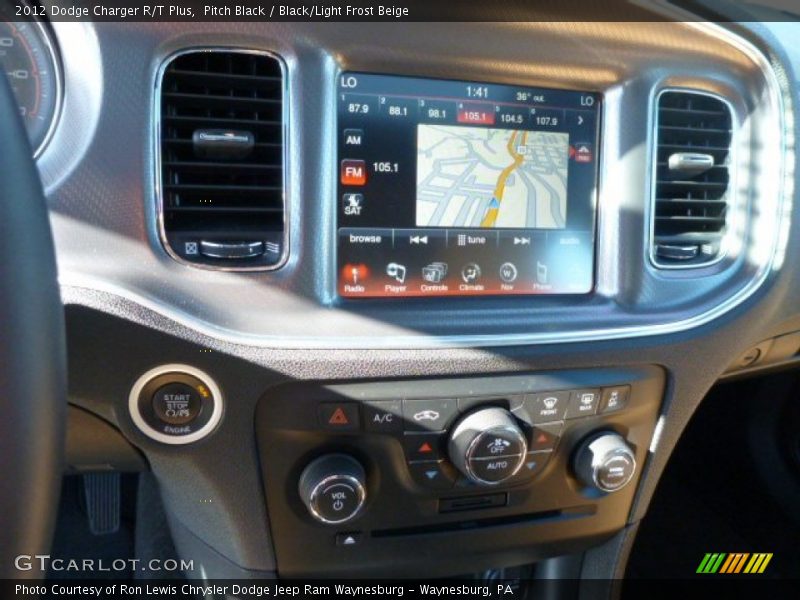 Pitch Black / Black/Light Frost Beige 2012 Dodge Charger R/T Plus