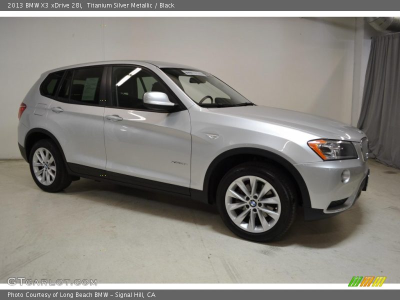 Titanium Silver Metallic / Black 2013 BMW X3 xDrive 28i
