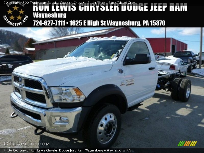 Bright White / Black/Diesel Gray 2014 Ram 4500 Tradesman Regular Cab 4x4 Chassis
