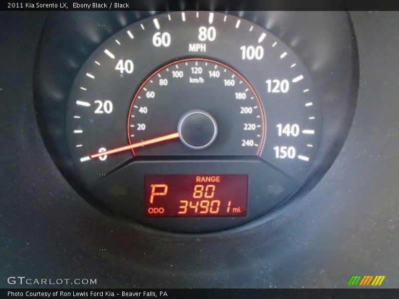 Ebony Black / Black 2011 Kia Sorento LX