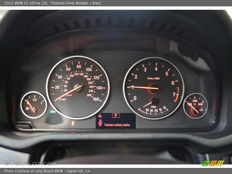 Titanium Silver Metallic / Black 2013 BMW X3 xDrive 28i