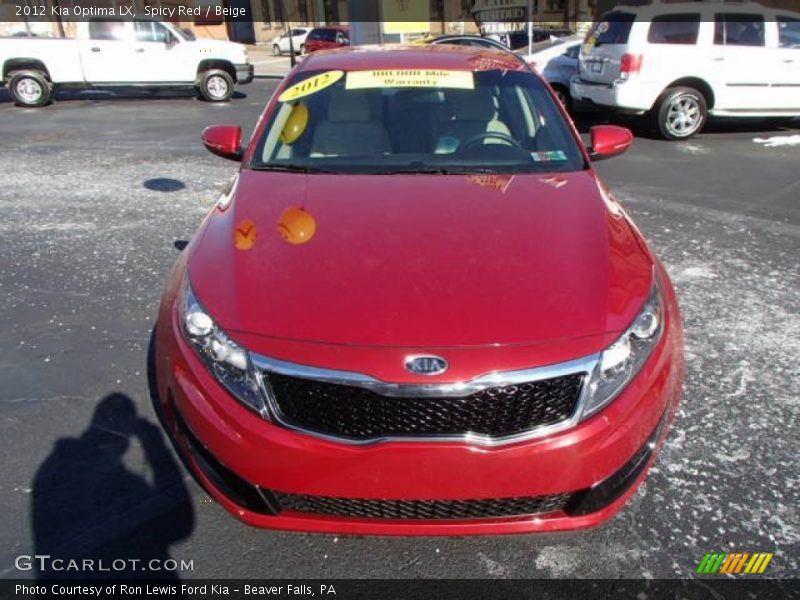 Spicy Red / Beige 2012 Kia Optima LX