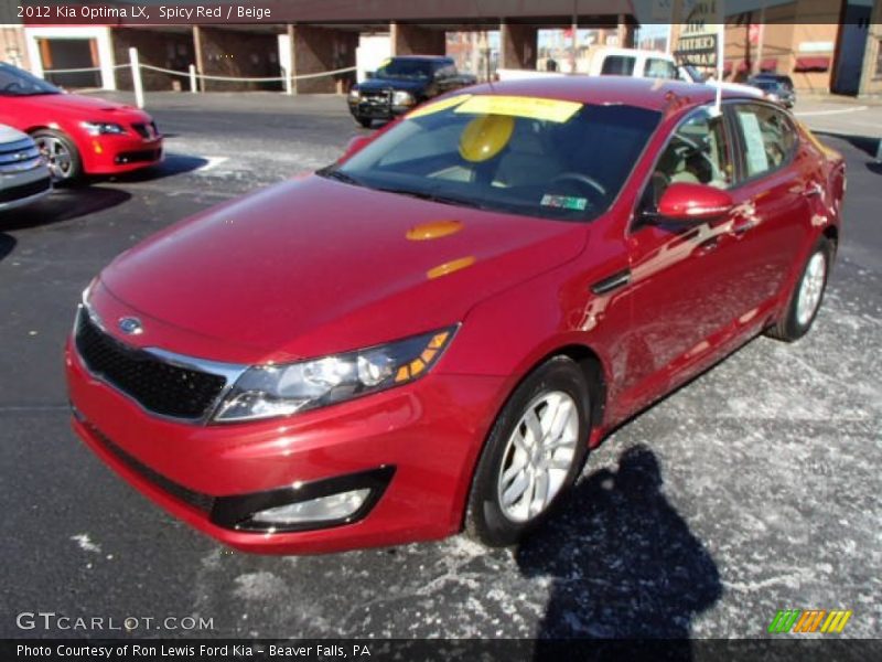 Spicy Red / Beige 2012 Kia Optima LX