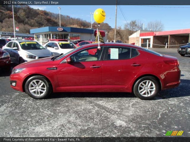 Spicy Red / Beige 2012 Kia Optima LX