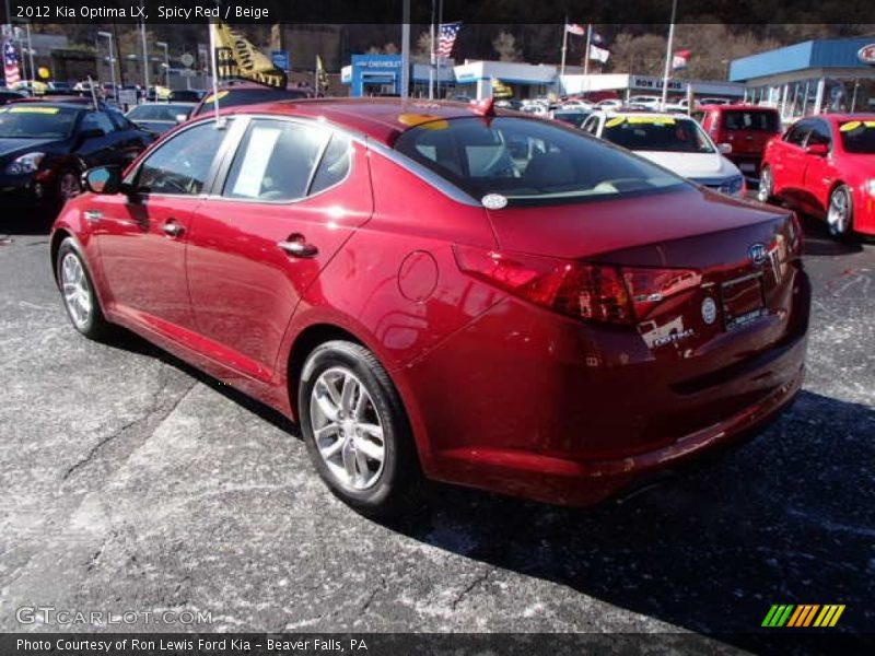Spicy Red / Beige 2012 Kia Optima LX