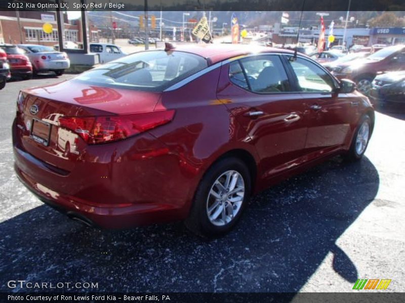 Spicy Red / Beige 2012 Kia Optima LX