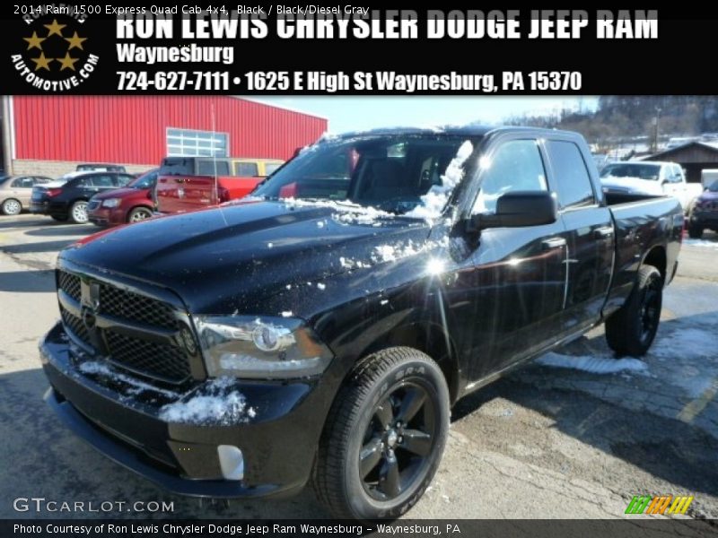 Black / Black/Diesel Gray 2014 Ram 1500 Express Quad Cab 4x4