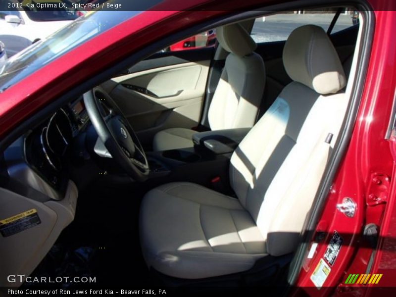 Spicy Red / Beige 2012 Kia Optima LX