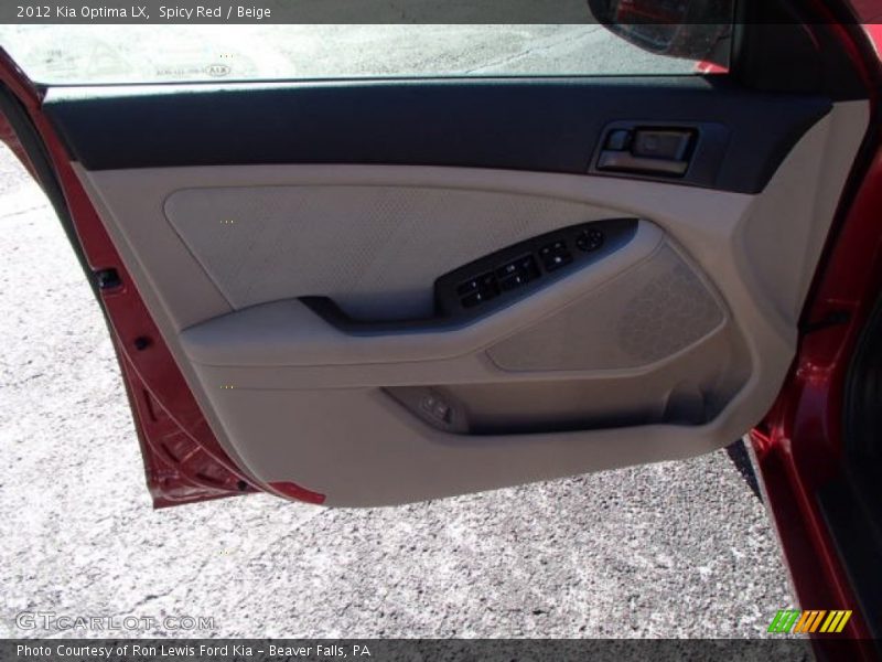 Spicy Red / Beige 2012 Kia Optima LX