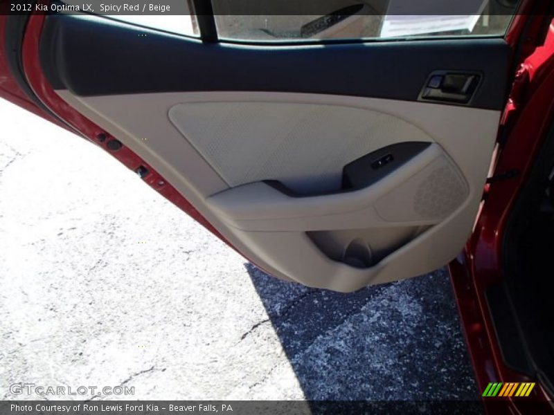 Spicy Red / Beige 2012 Kia Optima LX