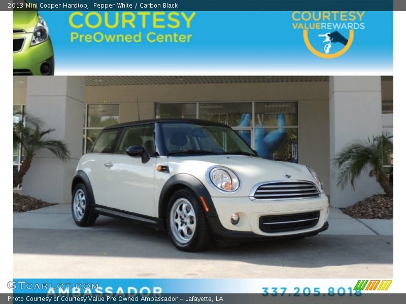 Pepper White / Carbon Black 2013 Mini Cooper Hardtop