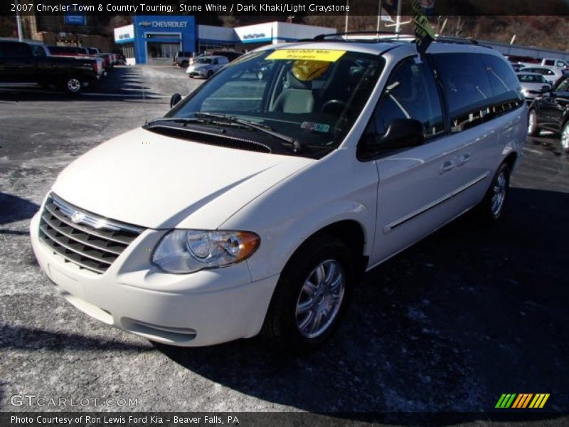 Stone White / Dark Khaki/Light Graystone 2007 Chrysler Town & Country Touring