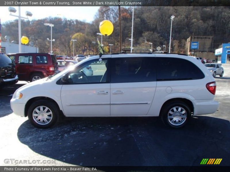 Stone White / Dark Khaki/Light Graystone 2007 Chrysler Town & Country Touring