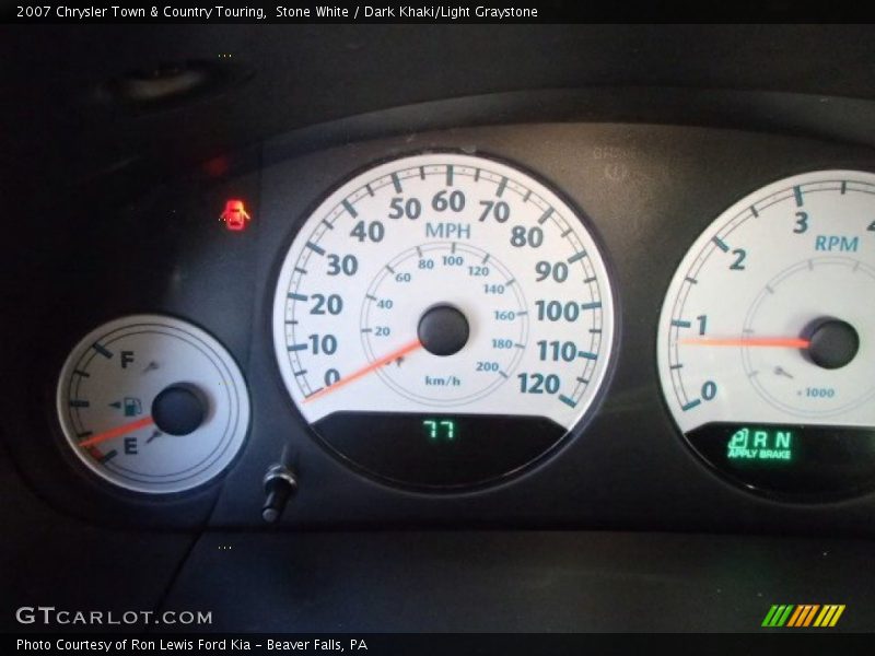 Stone White / Dark Khaki/Light Graystone 2007 Chrysler Town & Country Touring