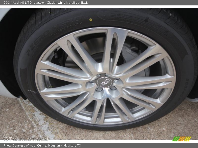 Glacier White Metallic / Black 2014 Audi A8 L TDI quattro