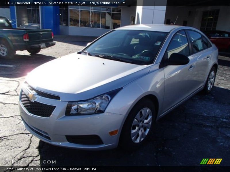 Silver Ice Metallic / Jet Black/Medium Titanium 2014 Chevrolet Cruze LS
