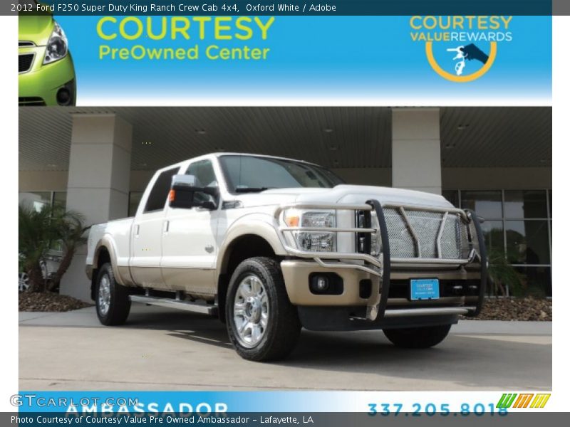 Oxford White / Adobe 2012 Ford F250 Super Duty King Ranch Crew Cab 4x4