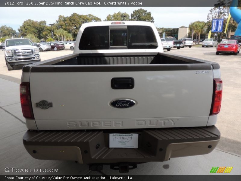 Oxford White / Adobe 2012 Ford F250 Super Duty King Ranch Crew Cab 4x4