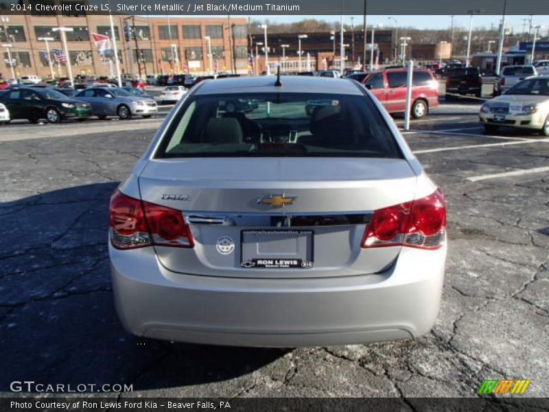 Silver Ice Metallic / Jet Black/Medium Titanium 2014 Chevrolet Cruze LS