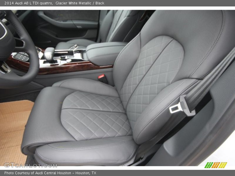 Glacier White Metallic / Black 2014 Audi A8 L TDI quattro