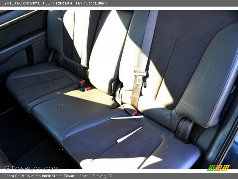 Pacific Blue Pearl / Cocoa Black 2011 Hyundai Santa Fe SE