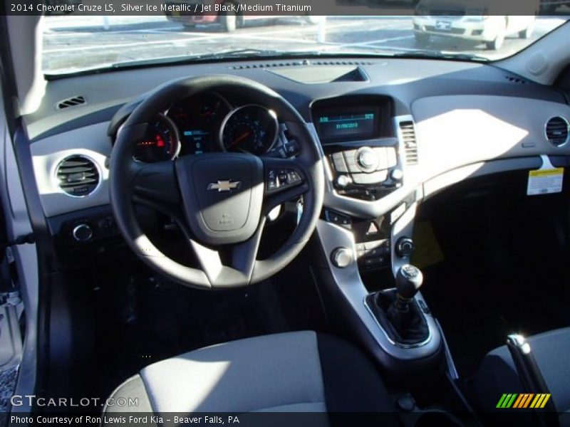 Silver Ice Metallic / Jet Black/Medium Titanium 2014 Chevrolet Cruze LS