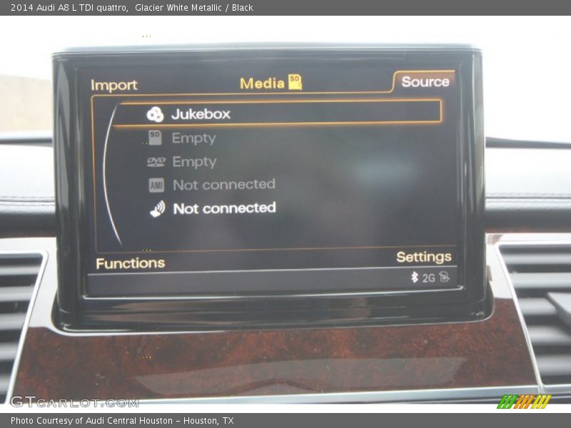 Glacier White Metallic / Black 2014 Audi A8 L TDI quattro